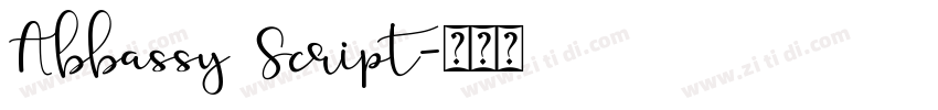 Abbassy Script字体转换